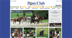 Desktop Screenshot of ponyclub.org