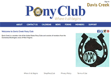 Tablet Screenshot of daviscreek.ponyclub.org