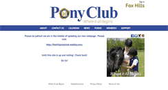 Desktop Screenshot of foxhills.ponyclub.org
