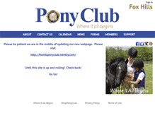 Tablet Screenshot of foxhills.ponyclub.org