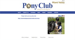 Desktop Screenshot of miamivalley.ponyclub.org
