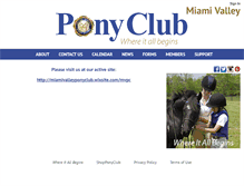 Tablet Screenshot of miamivalley.ponyclub.org