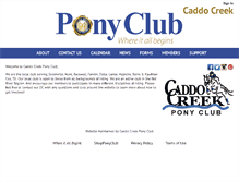 Tablet Screenshot of caddocreek.ponyclub.org