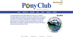 Desktop Screenshot of northwest.ponyclub.org