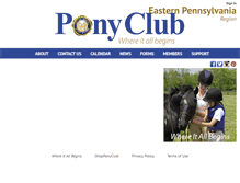 Tablet Screenshot of easternpa.ponyclub.org