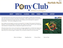 Tablet Screenshot of norfolkhunt.ponyclub.org