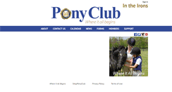 Desktop Screenshot of intheirons.ponyclub.org