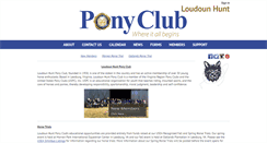 Desktop Screenshot of loudounhunt.ponyclub.org