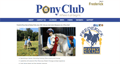 Desktop Screenshot of frederick.ponyclub.org