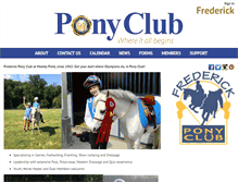 Tablet Screenshot of frederick.ponyclub.org